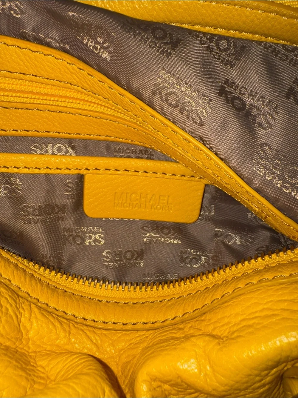 Michael Kors Bright Yellow Leather Shoulder Satchel